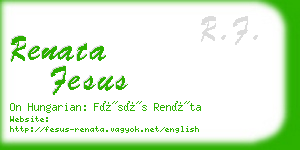 renata fesus business card